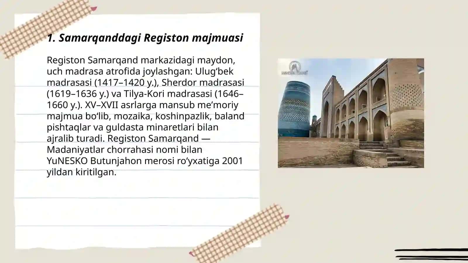 O‘zbekistonda tarixiy me‘morlar 3