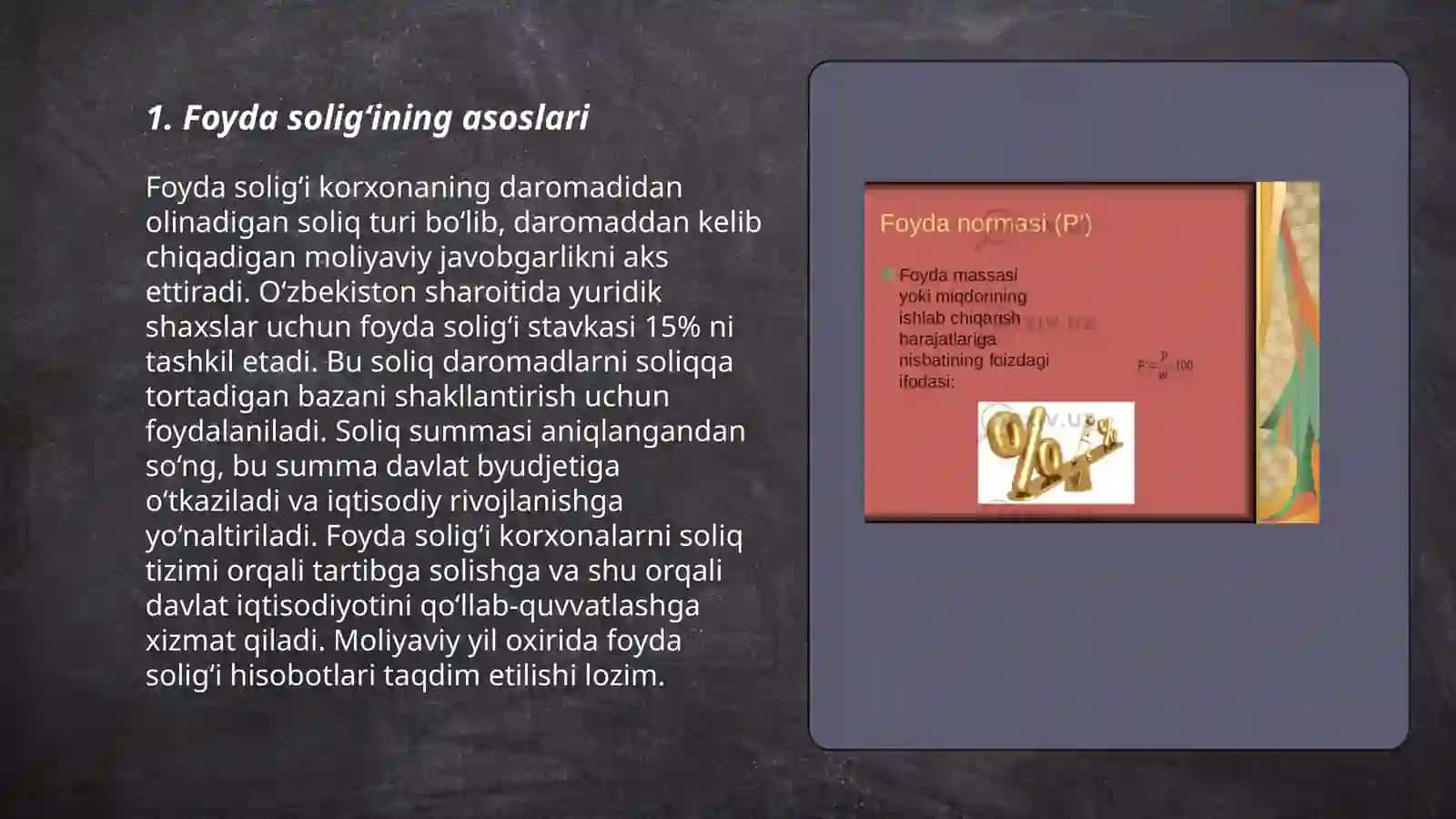 Foyda solig’i Mohigul Muxtorova 3