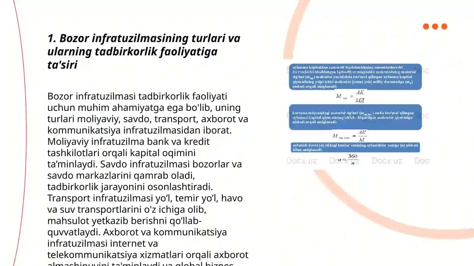 Tadbirkorlik faoliyatini rivojlantirishda Bozor infratuzilmasining ro'li 3