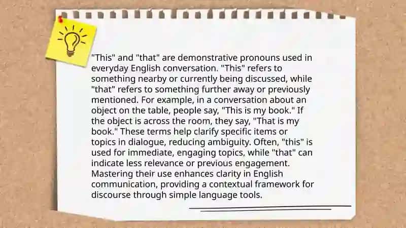 This and That in Everyday English Conversation 3