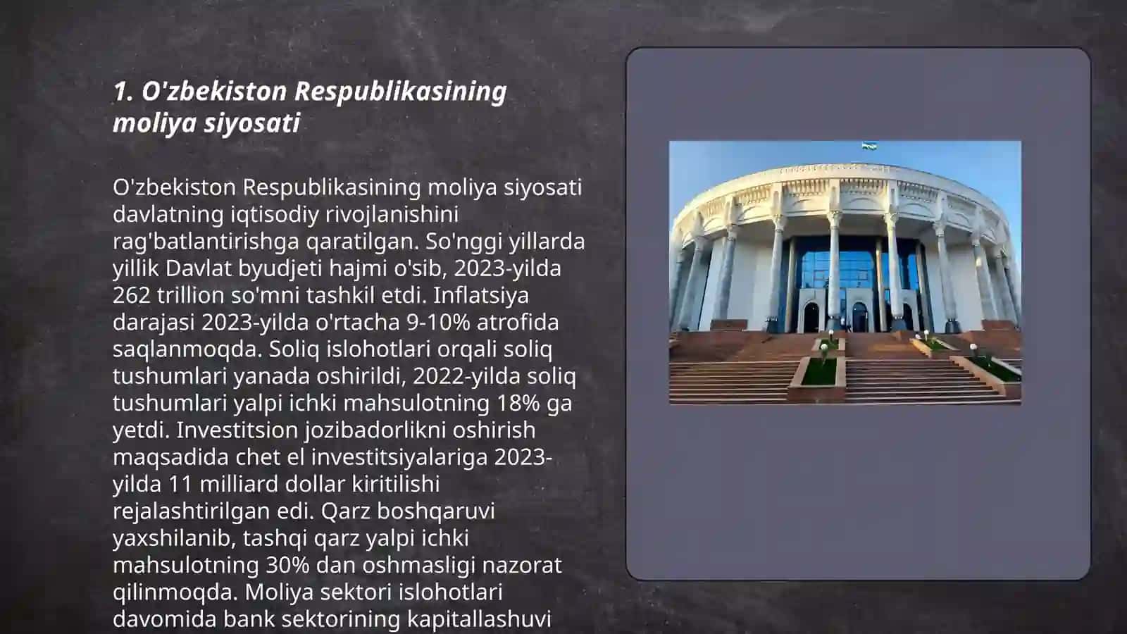 O'zbekiston Respublikasining moliya tizimi 3