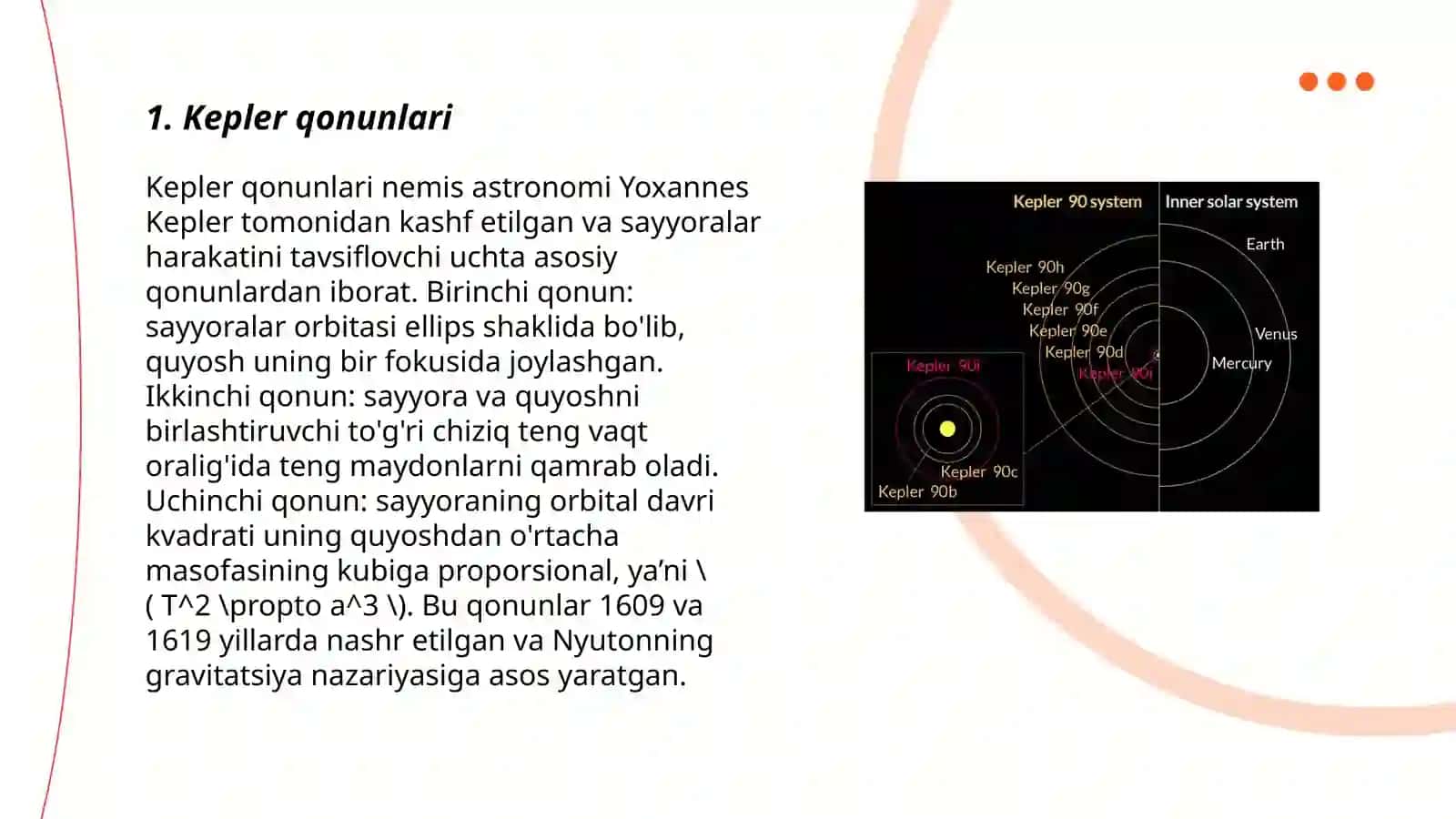 Kepler masalasi. Markaziy maydonda sochilish jarayonlari 3
