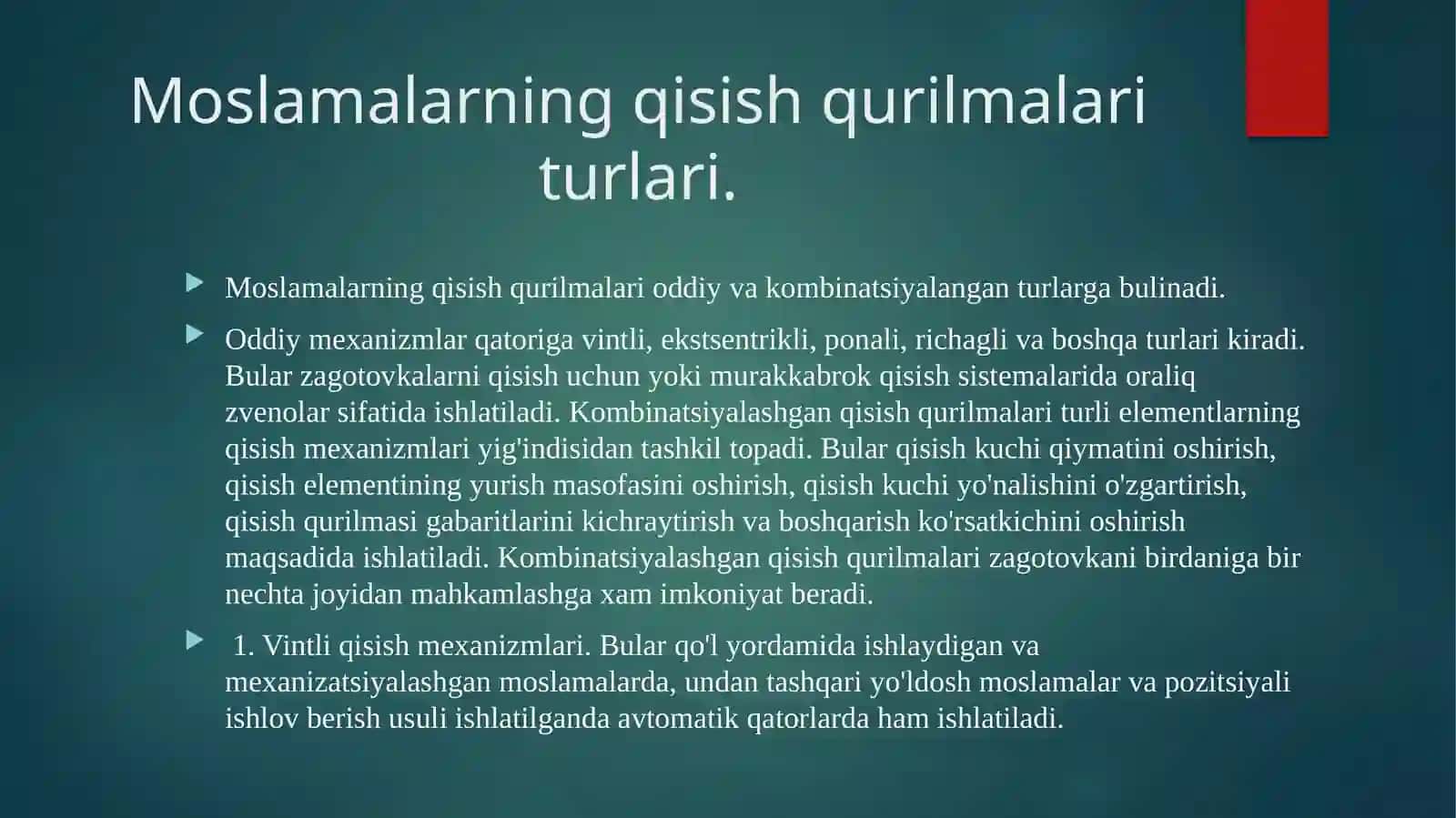 “Texnologik moslamalar tayyorlash va ishlab chiqarish” 3