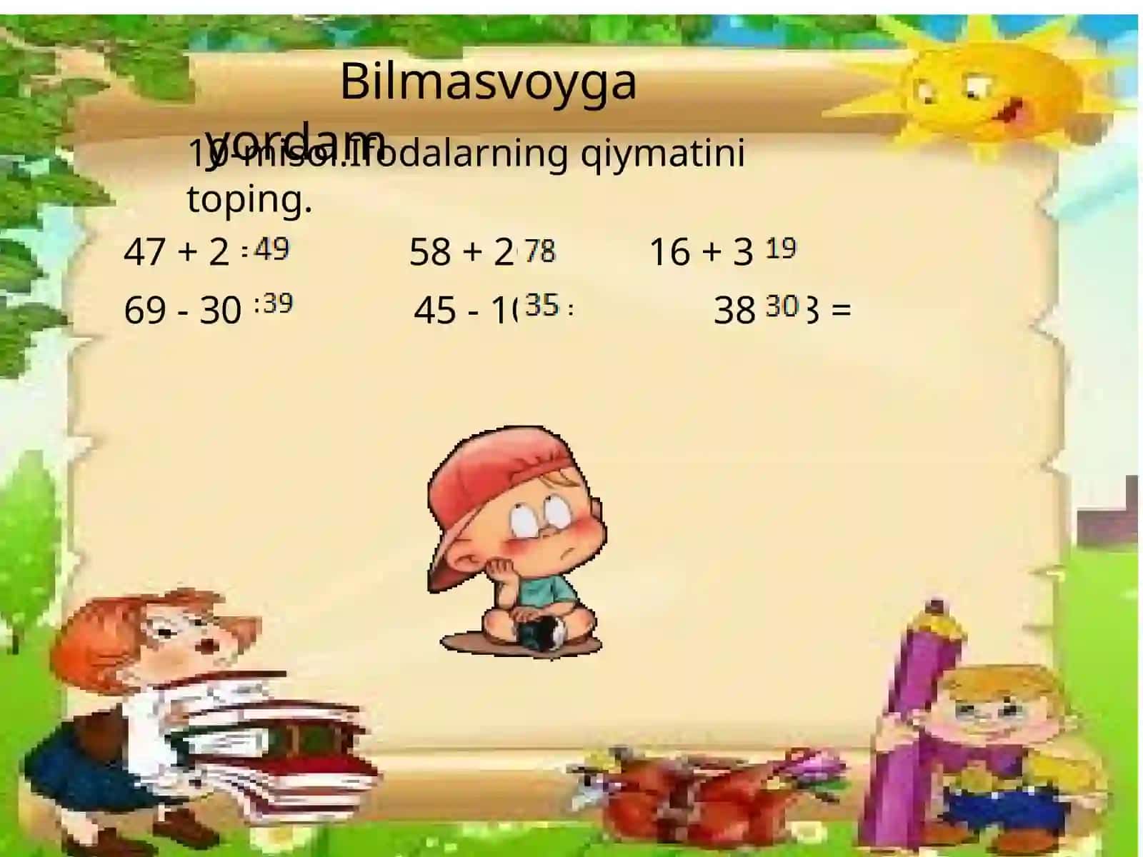 1-SINF MATEMATIKA Mavzu: Sonli ifodalar 3