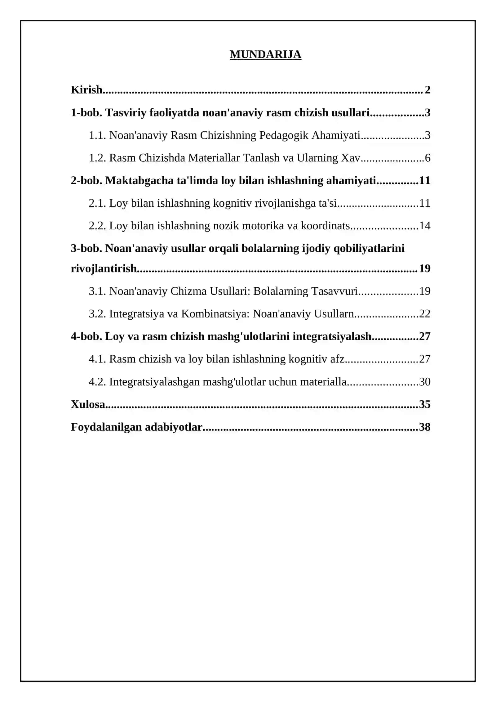 Tasviriy faoliyat mashg'ulotlarida noan'anaviy usulda rasm chizishda chizishga o'rgatish. maktabgacha ta'lim tashkilotlarida loy ishi mashg'ulotlari 3