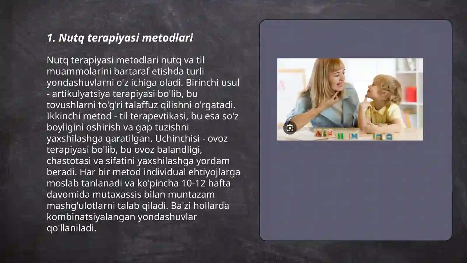 Nutqida nuqsoni boʻlgan bolalar uchun kompleks taʼlim 3