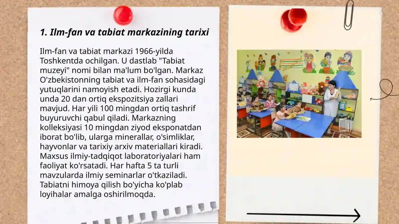 Ilm-fan va tabiat markazi va unda faoliyatlarni tashkil etish 3