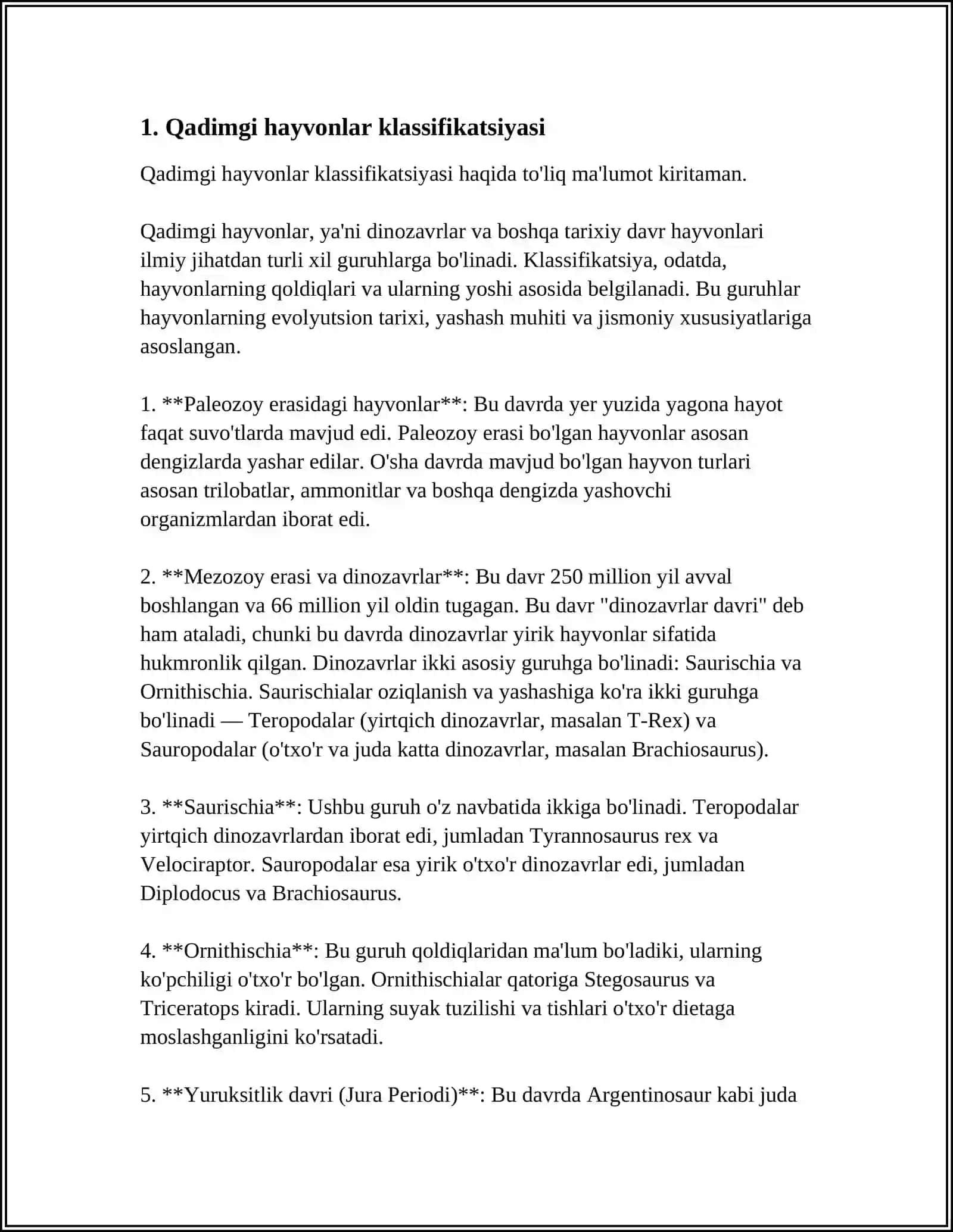 PALEONTOLOGIYADA KLASSIFIKATSIYA SISTEMATIKA VA NOMENKLATURA 3