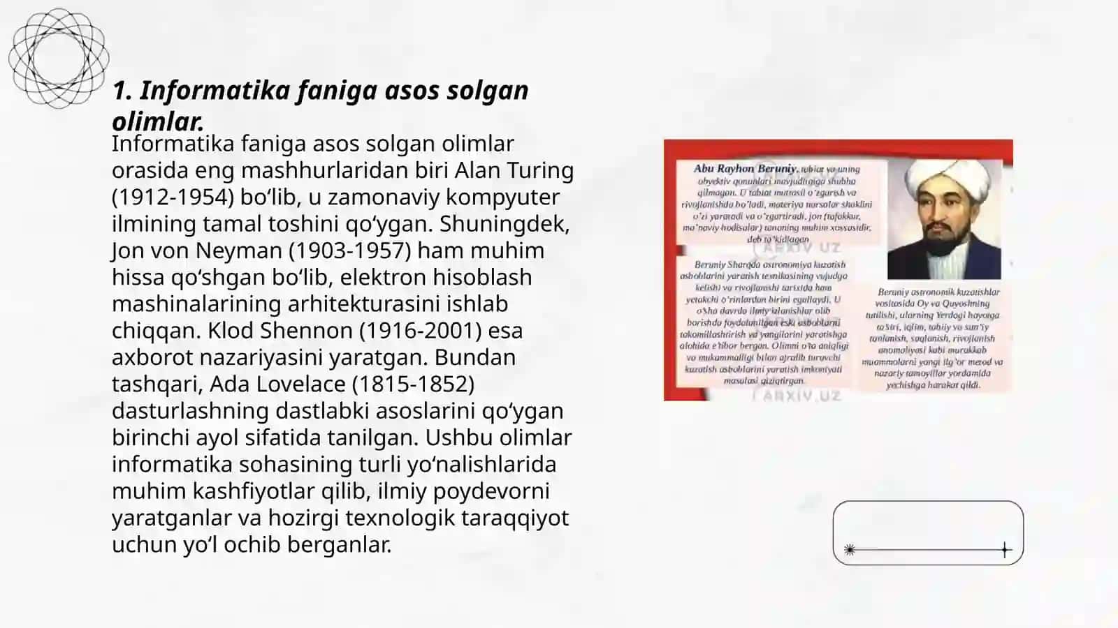 Informatika fani rivojiga hissa qòshgan olimlar 3