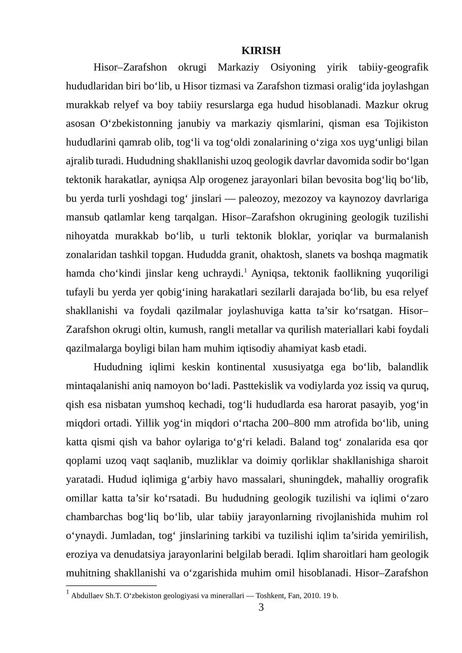 Hisor Zarafshon okrugi geologik tuzilishi va iqlimi 3
