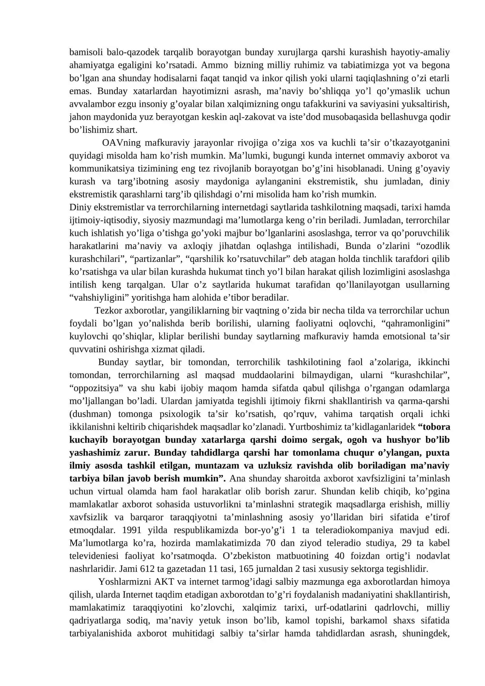 Axborotni jamiyatda tutgan o`rni va ahmiyati 3