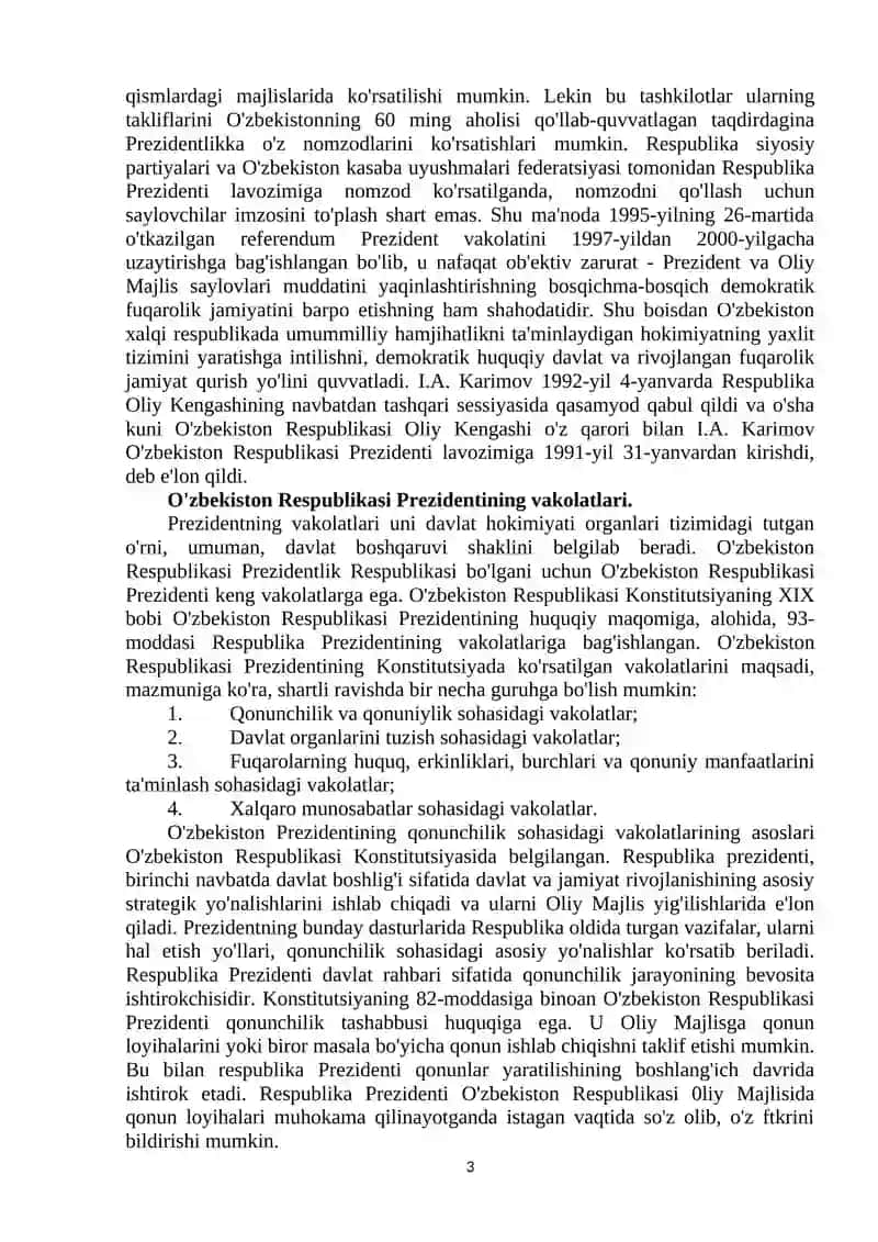 Ijro etuvchi hokimiyatning huquqiy asoslari 3