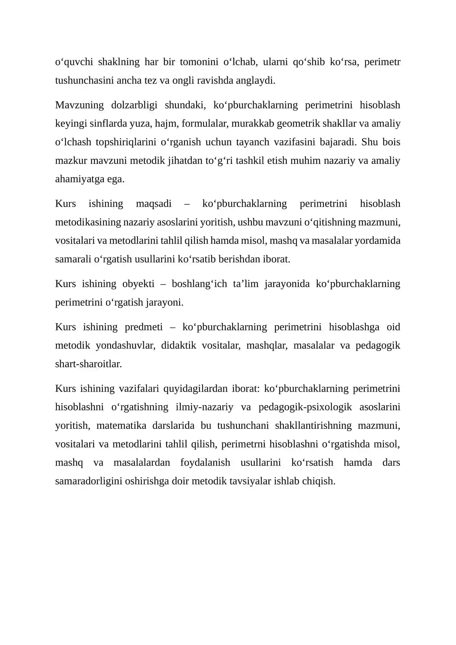Ko‘pburchaklarning perimetrini hisoblash metodikasi 3