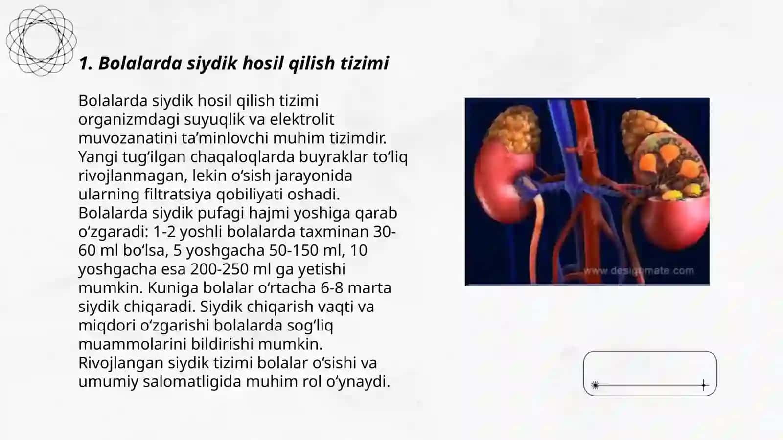 Bolalarda siydik hosil qilish va ayirish aʼzolarini jarohatlanish semiotikasi va sindromlari 3