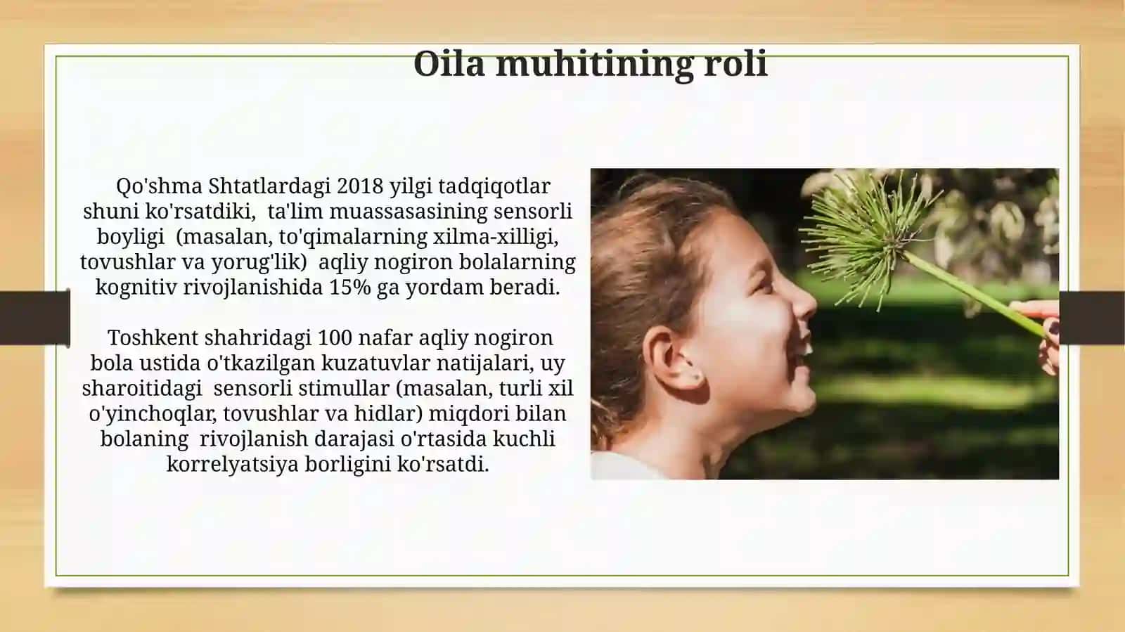 Aqli zaif bola sensor tarbiyasida tashqimuxitningroʻli 3