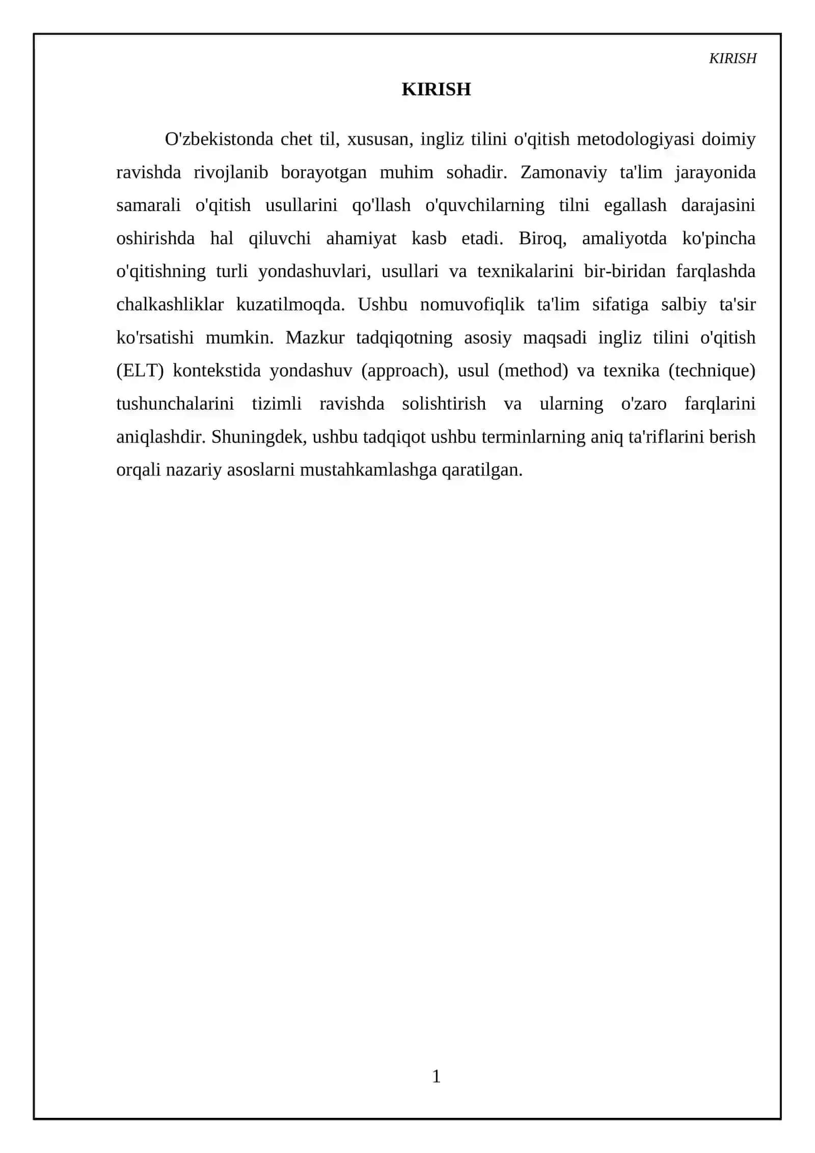 A Comparative Analysis of Approach, Method, and Technique in ELT 3