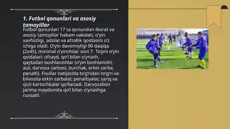 Futbol hakamligi va o‘yin boshqaruvi asoslari 3