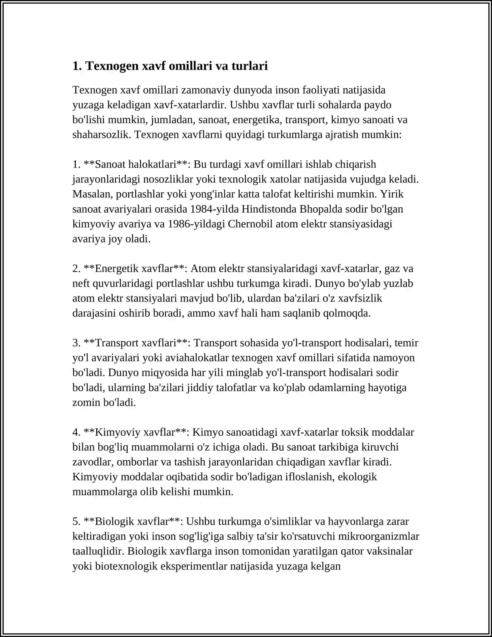 Texnogen Xavfi YUQORI BO'LGAN TEGRALAR DAVLAT KADASTRI 3