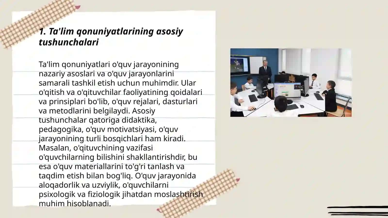 Ta'lim qonuniyatlari 3