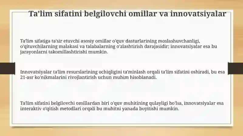 Innovatsiyalarning ta'lim sifatini oshirishga ta’siri 3