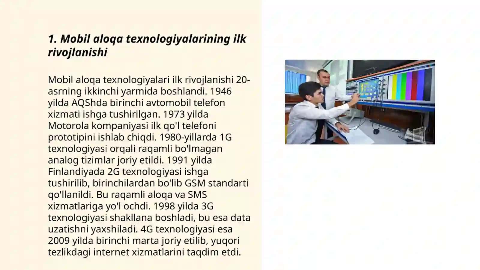 Mobil texnologiyalar yaratish va rivojlanish tarixi 3
