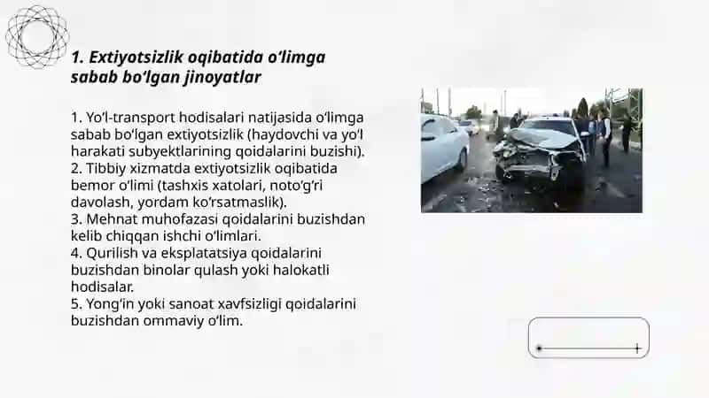 Extiyotsizlik jarayonida jinoyat sodir etish turlari 3