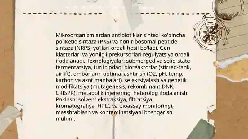 Mikroorganizmlardan zarur moddalar sintezlab olish 3