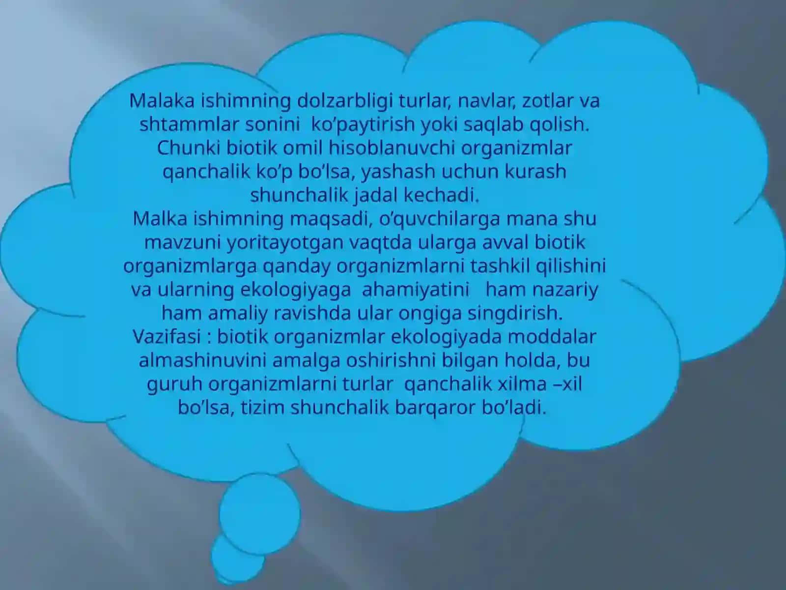 Tirik organizmlar o’rtasidagi munosabatlar va trofik struktura 3