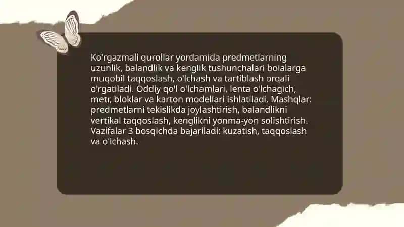 Predmetlar olchami bilan tanishtirish 3