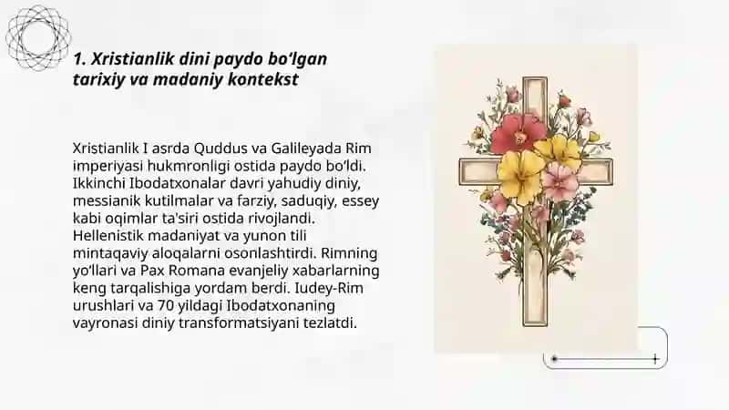 Xristianlik dini tarixi va asosiy g'oyalari 3