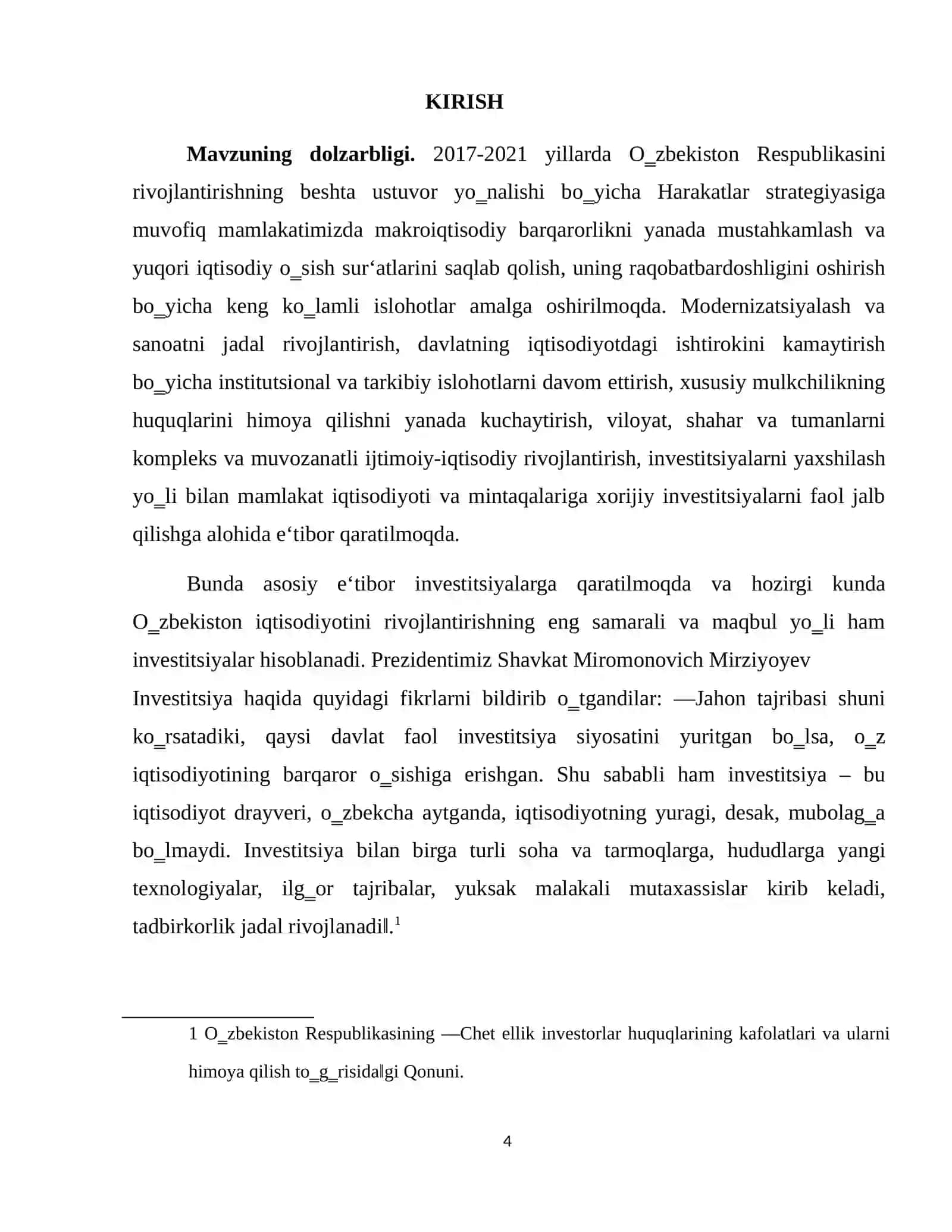INVESTITSIYALARGA TALAB FUNKSIYASI.BANK FOIZ STAVKASI VA KUTILAYOTGAN SOF FOYDA NORMASI 3