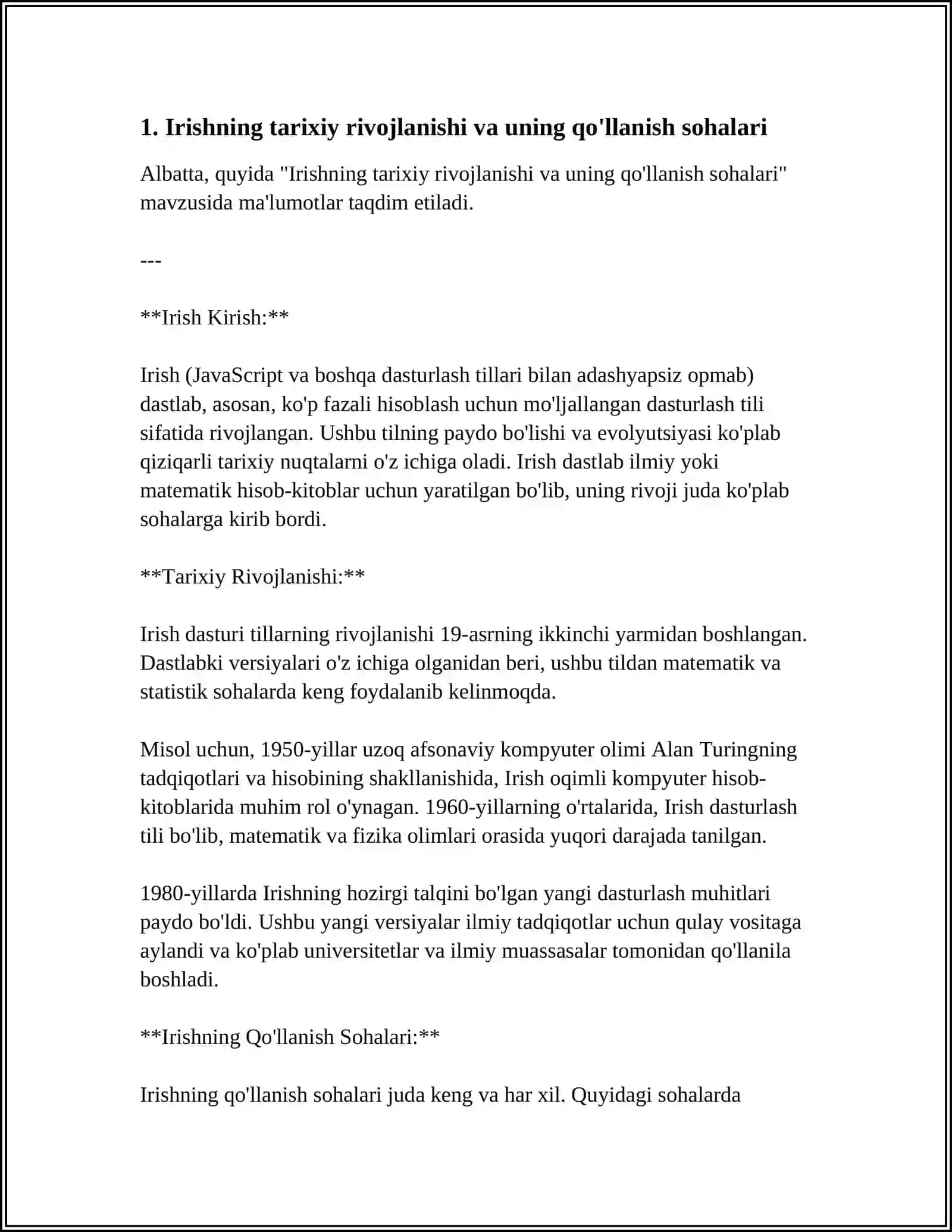 Irish va kiritmalar qollanishi 3