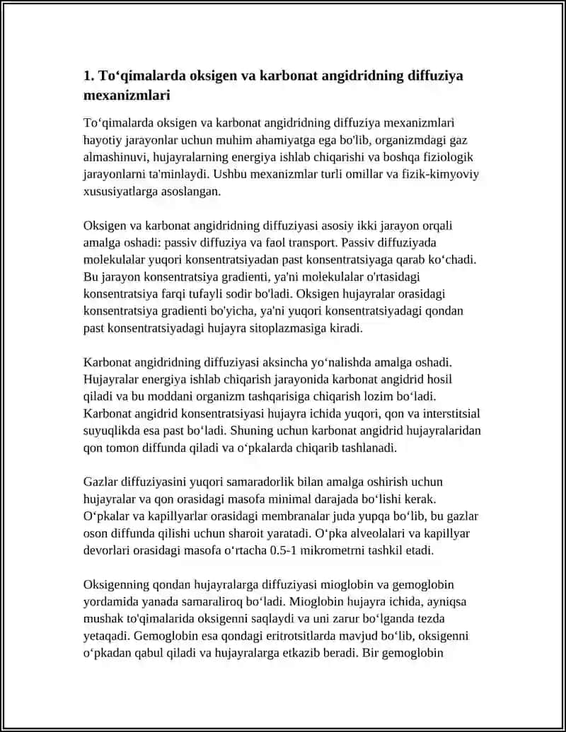TOʻQIMALARDA GAZ ALMASHINUVI VA NAFAS OLISHNING BOSHQARILISHI 3