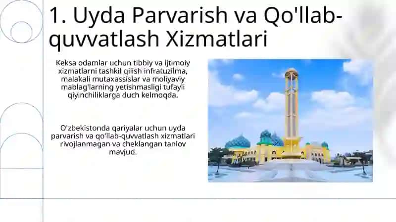 Keksalarga tibbiy ijtimoiy xizmat koʻrsatisni tashkillashtirish (Oʻzbekiston) 3