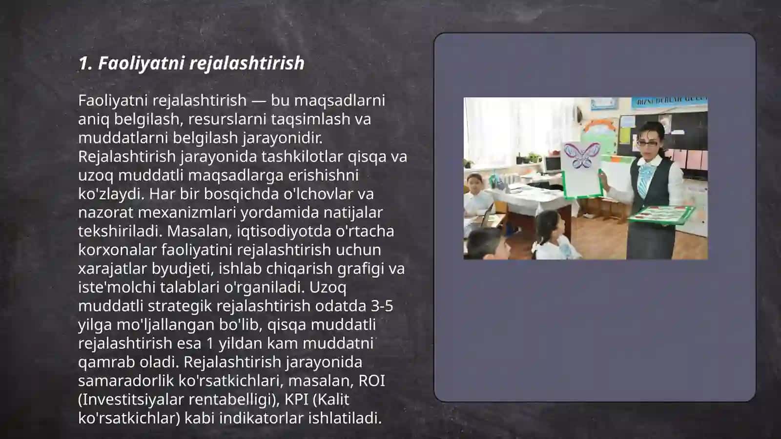 Faoliyatni rejalashtirish 3