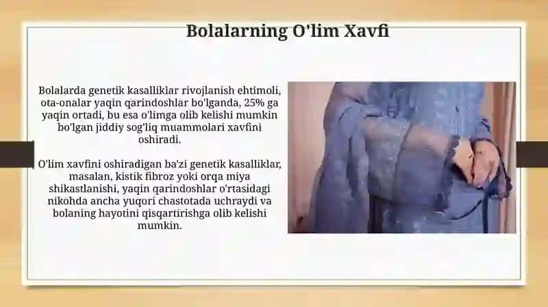Yaqin qarindoshlar õrtasidagi nikohlarning oqibati 3