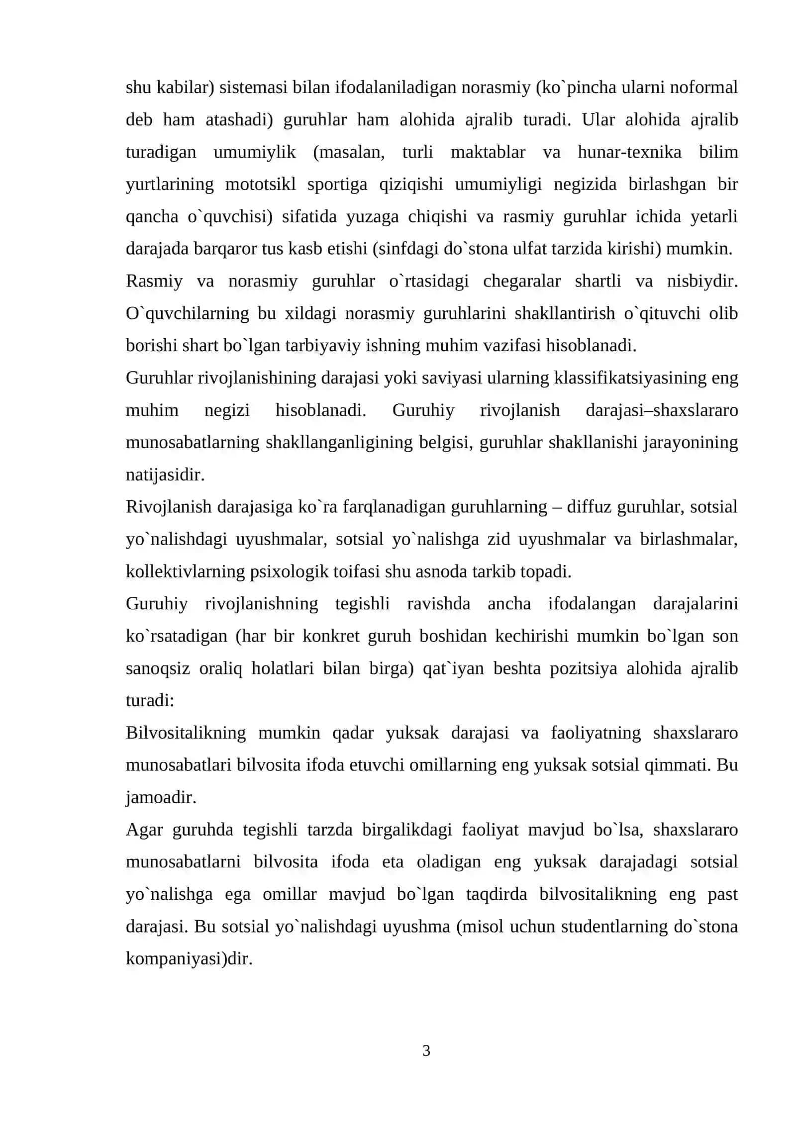 Ijtimoiy guruhlar tushunchasi va ularning klassifikatsiyasi 3