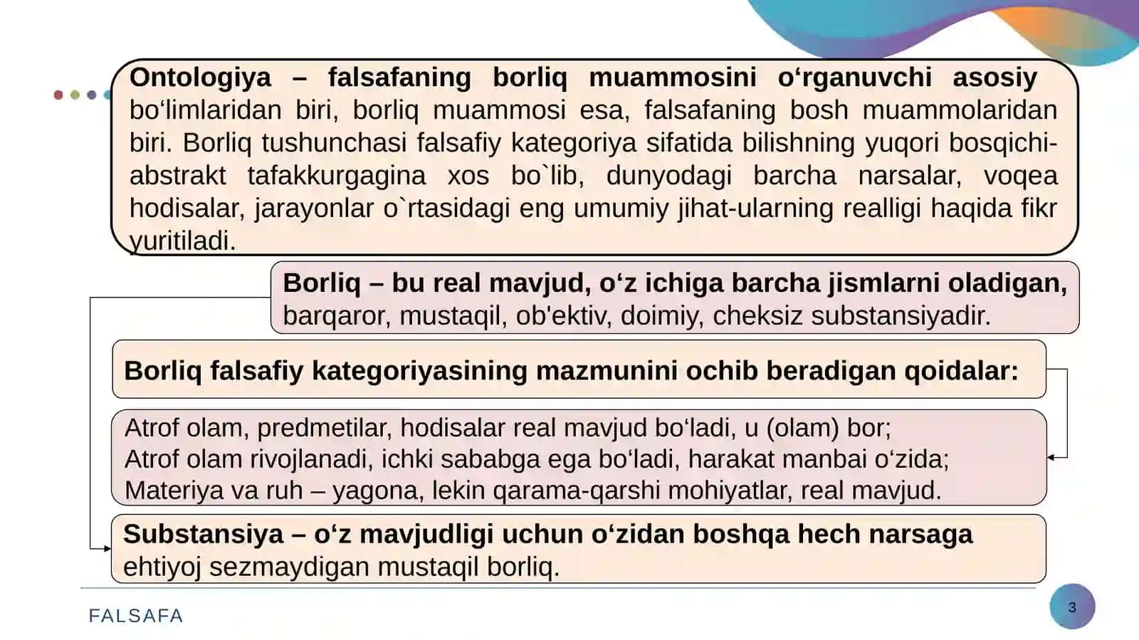 Borliq – falsafa kategoriyasi 3