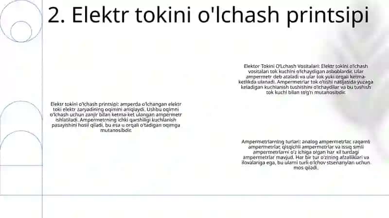 Elektor Tokini O‘Lchash Vositalari 3