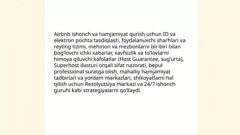 Airbnb: ishonch va hamjamiyat qurish strategiyalari 3