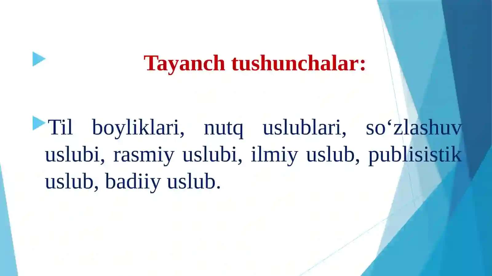 Nutq uslublari (Stilistika) 3