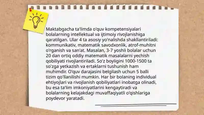 Maktabgacha yoshdagi tayanch kompetensiyalari 3