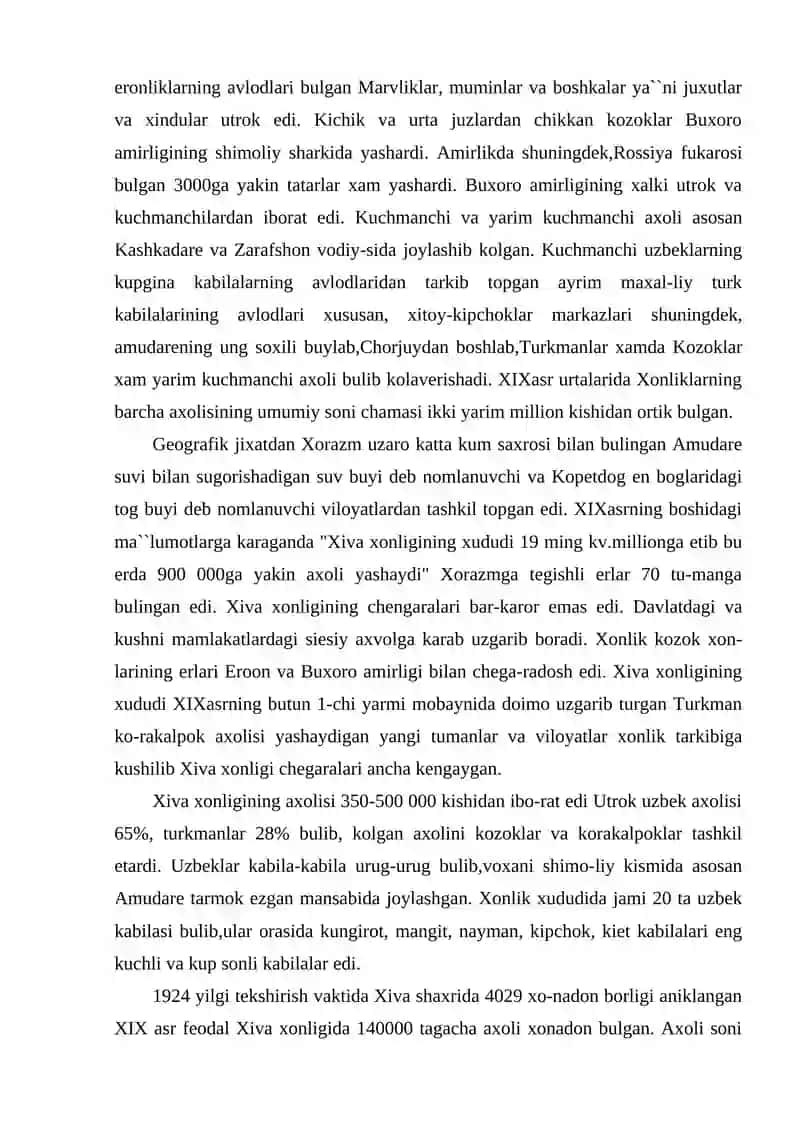 O‘rta Osiyo xonliklari tarixiy geografiyasi (XVIII asr ikkinchi yarmi-XIX asr birinchi yarmi) 3