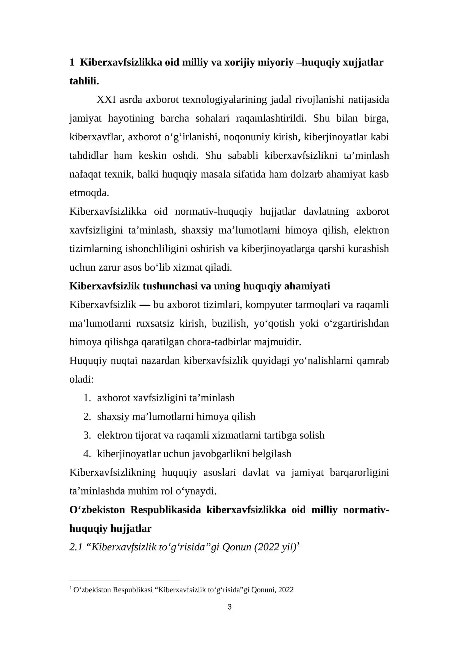 "Kiberxavfsizlik asoslari" 3