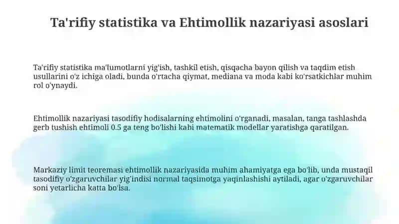 Matematik statistika elementlari 3