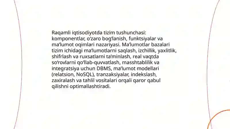 Ma'lumotlar bazasining ahamiyati va ob'ekt yordamida axborot almashish 3
