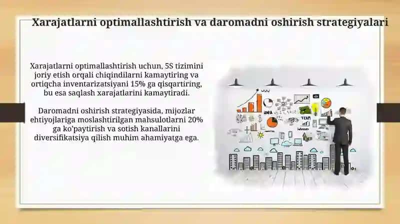 Xarajatlarni optimallashtirish va daromadni oshirish strategiyalari 3