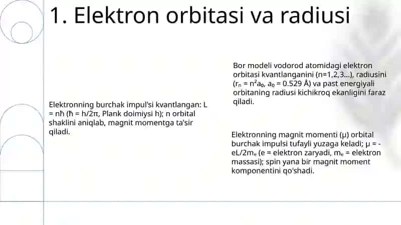 Bor nazariyasi va vodorod atomi 3