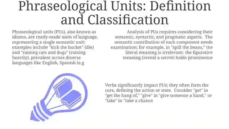 Phraseological Units: Definition and Classification 3