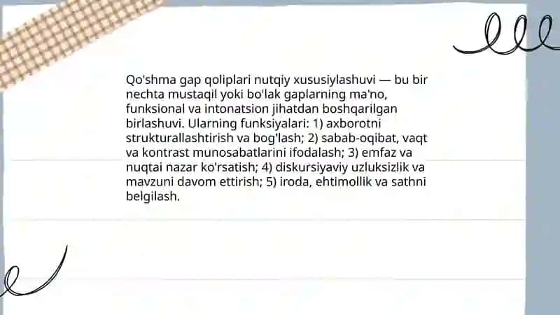 Qo'shma gap qoliplarining nutqiy xususiylashuvi 3